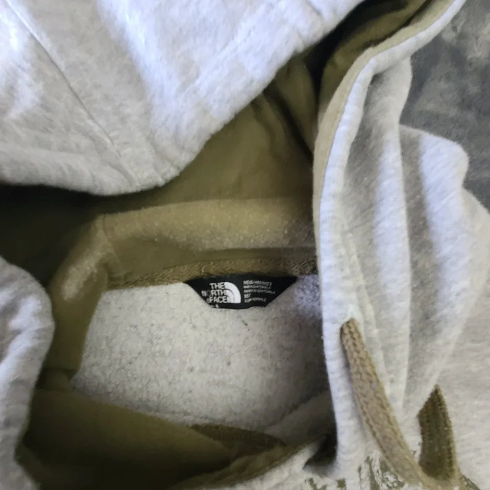 North Face Mrns Medium Pullover Hoodie Gray/ Green  Outdoora‎ Hiking